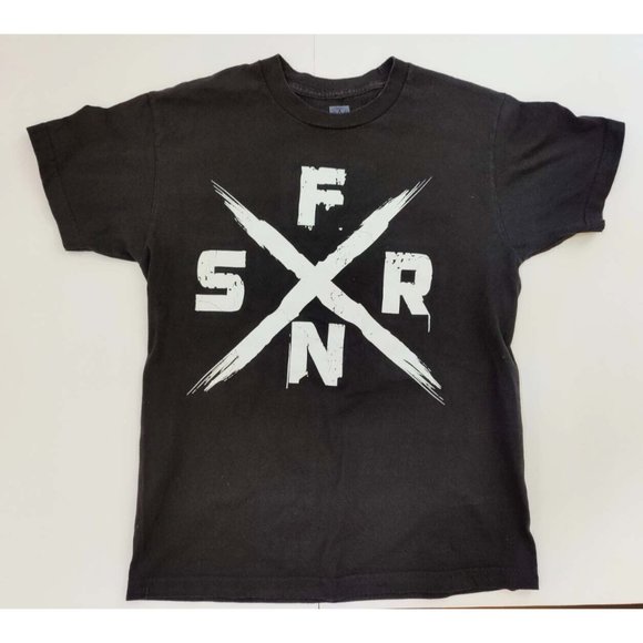 Seth Rollins SFNR Black WWE Authentic 2 sided T-Shirt OFFICIAL wwf size medium - Picture 1 of 2